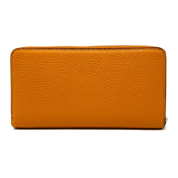 Coach Long Zip Around Wallet Papaya Orange Leather C4451 - Picture 3 of 4